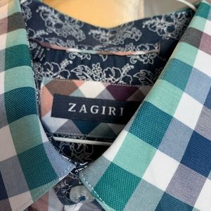 Men’s XL short sleeve, two pocket, multi check